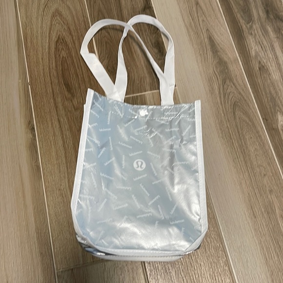 lululemon athletica Handbags - Lululemon Reusable Silver and White Tote Bag 11 x 8 inches